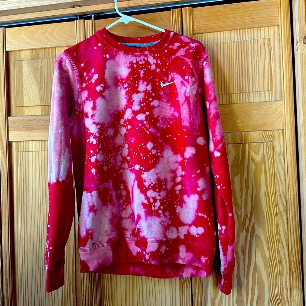 Women’s size small RED tie dye sweatshirt